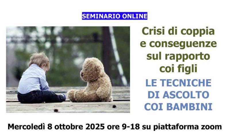 Seminario online - LE TECNICHE DI ASCOLTO COI BAMBINI